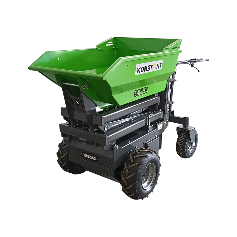 Power Barrow Mini Dumper 100% de acionamento elétrico do sistema de freio eletromagnético Tipping e levantamento hidráulico 